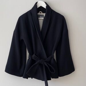 Daryl K KIMONO-STYLE WRAP BLACK JACKET